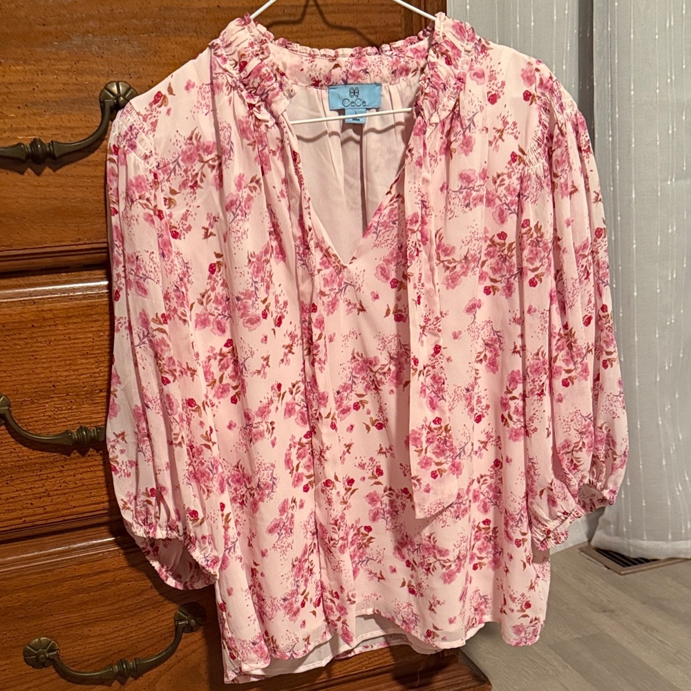 Floral Cece Pink Blouse